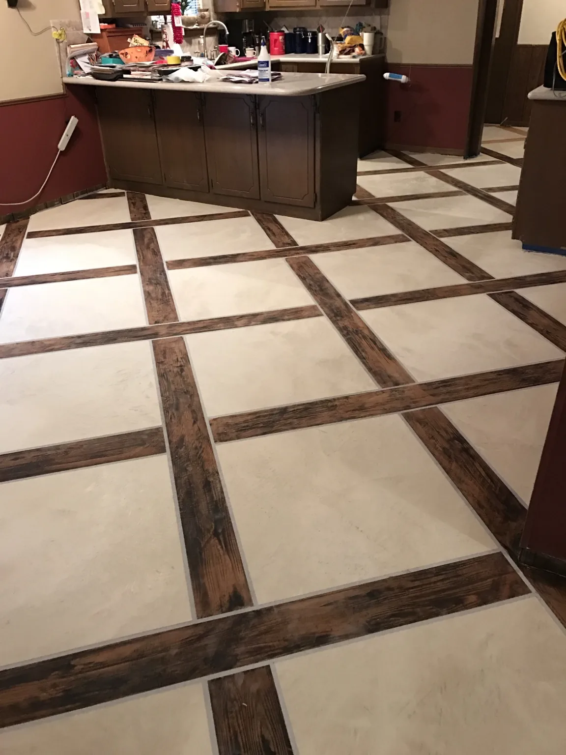 Custom decorative grid floor
