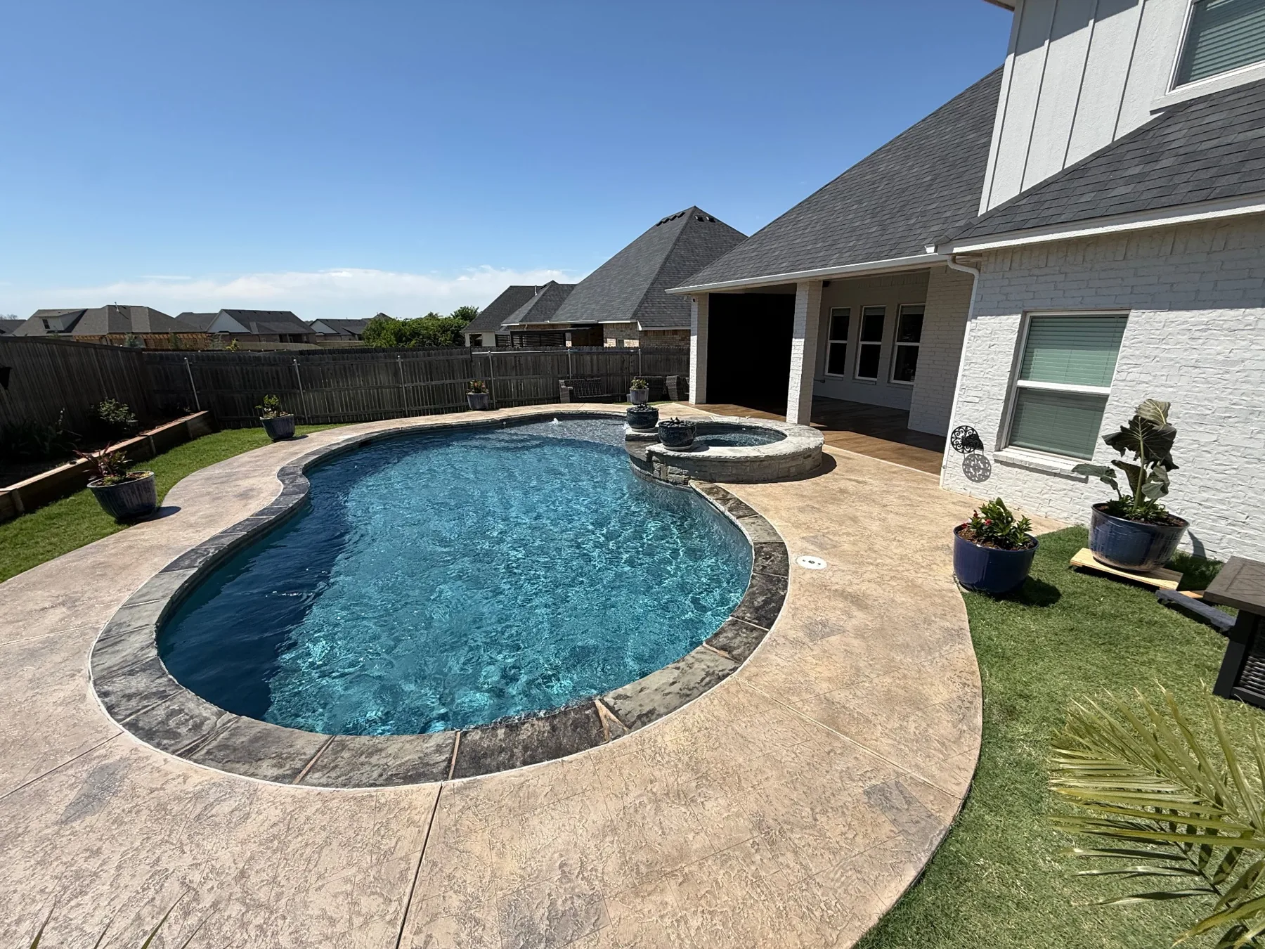Custom pool deck and outdoor concrete